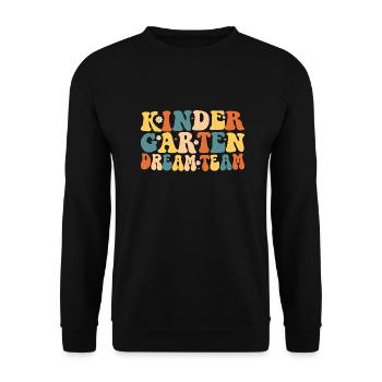 Kindergarten Dream Team - Unisex Sweatshirt - black - Front - Alina (178cm) & Michal (187cm)
