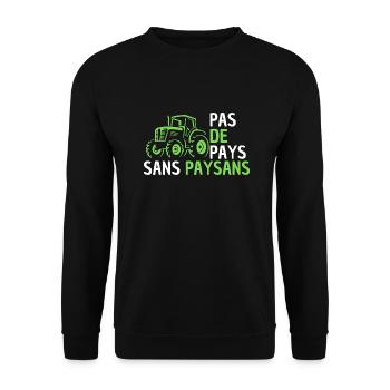 tractor, farmer, peasant, I am a farmer - Unisex Sweatshirt - black - Front - Alina (178cm) & Michal (187cm)