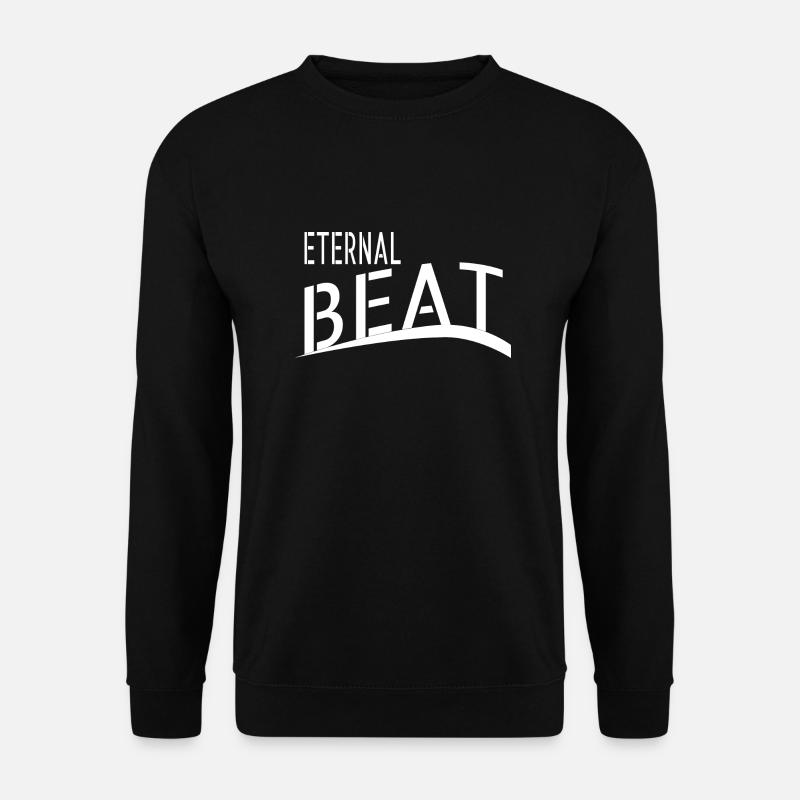 funny creative rhythm statement happy - Unisex Pullover - Schwarz