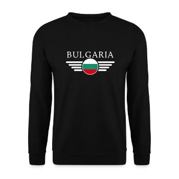 Bulgaria T-Shirt: Charm in Every Stitch - Unisex Sweatshirt - black - Front - Alina (178cm) & Michal (187cm)