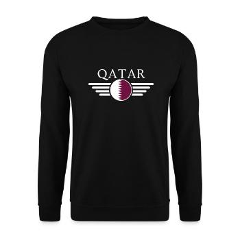 Qatar Style Design T-Shirt - Unisex Sweatshirt - black - Front - Alina (178cm) & Michal (187cm)