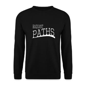 idée cadeau citation dictons heureux de se prélasser au soleil - Sweat-shirt Unisexe - noir - Devant - Alina (178cm) & Michal (187cm)