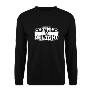 Funny I'm A Delight Sarcastic Delightful Humor Fun - Unisex Sweatshirt - black - Front - Alina (178cm) & Michal (187cm)