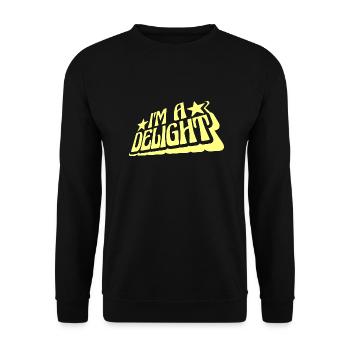Funny I'm A Delight Sarcastic Delightful Humor Fun - Unisex Sweatshirt - black - Front - Alina (178cm) & Michal (187cm)