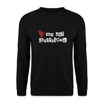 Love my hot girlfriend - Unisex Sweatshirt - black - Front - Alina (178cm) & Michal (187cm)