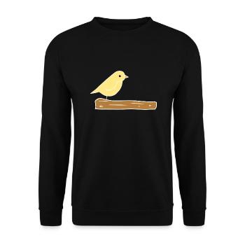 Bird, Animal, Branch, Nature - Unisex Sweatshirt - black - Front - Alina (178cm) & Michal (187cm)