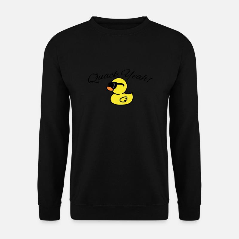 Womens Quak Yeah Funny Duck - Unisex Pullover - Schwarz