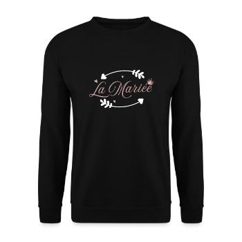 The Bride Pink Arrow - Unisex Sweatshirt - black - Front - Alina (178cm) & Michal (187cm)
