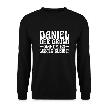 Prénom Daniel - Sweat-shirt Unisexe - noir - Devant - Alina (178cm) & Michal (187cm)