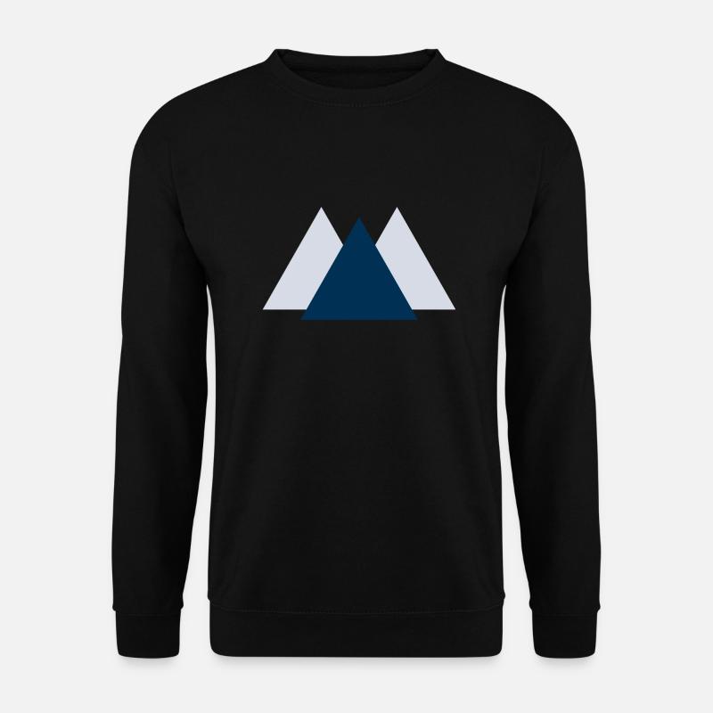 Geometric Peaks - Unisex Pullover - Schwarz