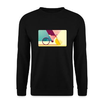 Geometric wheel - Unisex Sweatshirt - black - Front - Alina (178cm) & Michal (187cm)