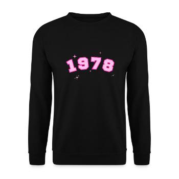 1978 rose étoile - Sweat-shirt Unisexe - noir - Devant - Alina (178cm) & Michal (187cm)