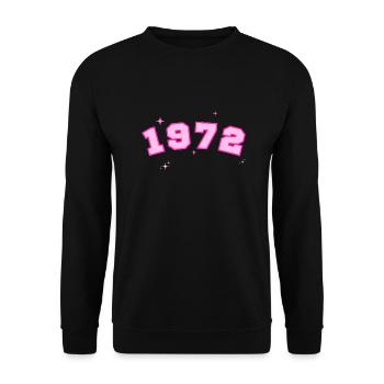 1972 rose étoile - Sweat-shirt Unisexe - noir - Devant - Alina (178cm) & Michal (187cm)