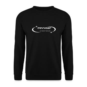 revvear - Unisex Pullover - Schwarz - Vorne - Alina (178cm) & Michal (187cm)