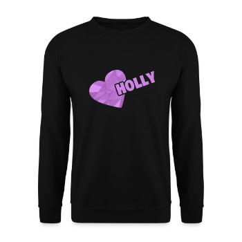 Gift for Holly - Unisex Sweatshirt - black - Front - Alina (178cm) & Michal (187cm)