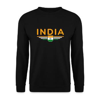I Love India, Outfit T-Shirt Design Gift - Unisex Sweatshirt - black - Front - Alina (178cm) & Michal (187cm)