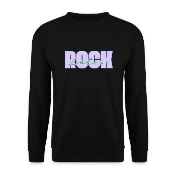 Let's Rock - Unisex Pullover - Schwarz - Vorne - Alina (178cm) & Michal (187cm)
