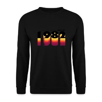 Vintage Timeless Style von 1982 - 43. Geburtstag - Unisex Pullover - Schwarz - Vorne - Alina (178cm) & Michal (187cm)