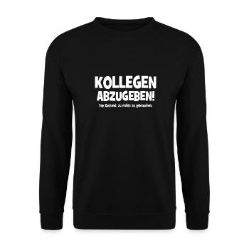 Kollegen abzugeben! Top Zustand, zu nichts zu gebr - Unisex Pullover - Schwarz - Vorne - Alina (178cm) & Michal (187cm)