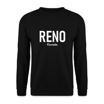 Reno - Nevada - USA - United States of America - Unisex Sweatshirt - black - Front - Alina (178cm) & Michal (187cm)