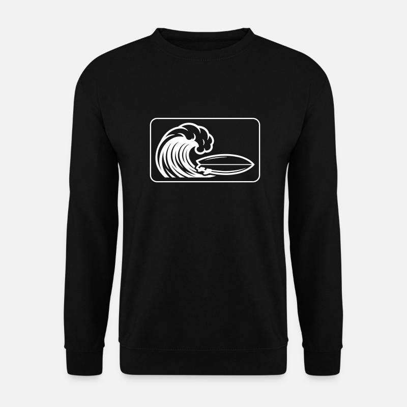 Surfboard Wave - Unisex Sweatshirt - black