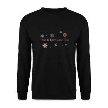 I Fell in Love with You – Romantic Quote - Sweat-shirt Unisexe - noir - Devant - Alina (178cm) & Michal (187cm)
