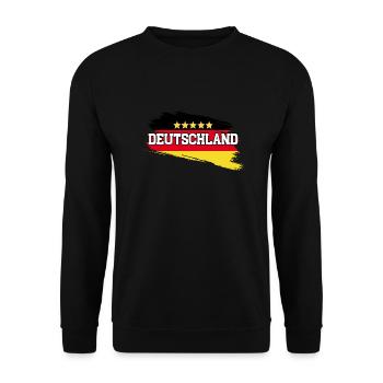 Germany 5 stars - Unisex Sweatshirt - black - Front - Alina (178cm) & Michal (187cm)
