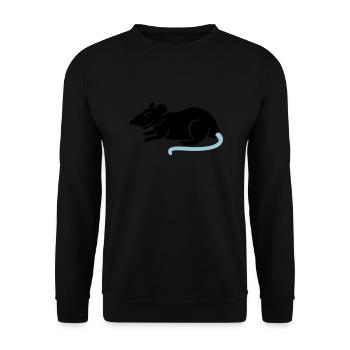 Ratte / rat (2c) - Unisex Sweatshirt - black - Front - Alina (178cm) & Michal (187cm)
