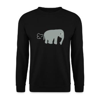 elephant_fart - Sweat-shirt Unisexe - noir - Devant - Alina (178cm) & Michal (187cm)