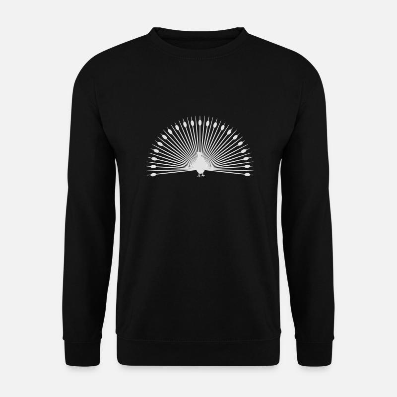 Weißer Pfau - Unisex Pullover - Schwarz