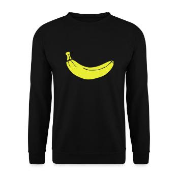 Banana - Banane - Unisex Pullover - Schwarz - Vorne - Alina (178cm) & Michal (187cm)
