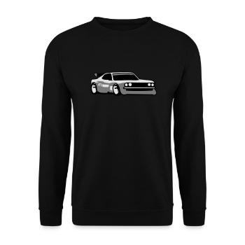 Rennauto Tuning Car - Unisex Pullover - Schwarz - Vorne - Alina (178cm) & Michal (187cm)