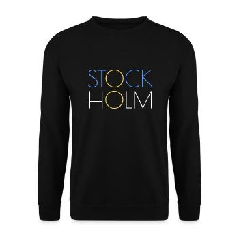 Stockholm Logo - Unisex Pullover - Schwarz - Vorne - Alina (178cm) & Michal (187cm)