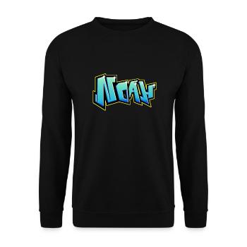 NOAH printable graffiti - Unisex Sweatshirt - black - Front - Alina (178cm) & Michal (187cm)