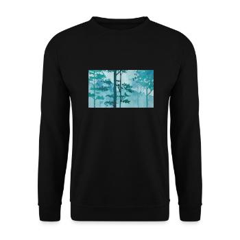 Forest - Unisex Pullover - Schwarz - Vorne - Alina (178cm) & Michal (187cm)