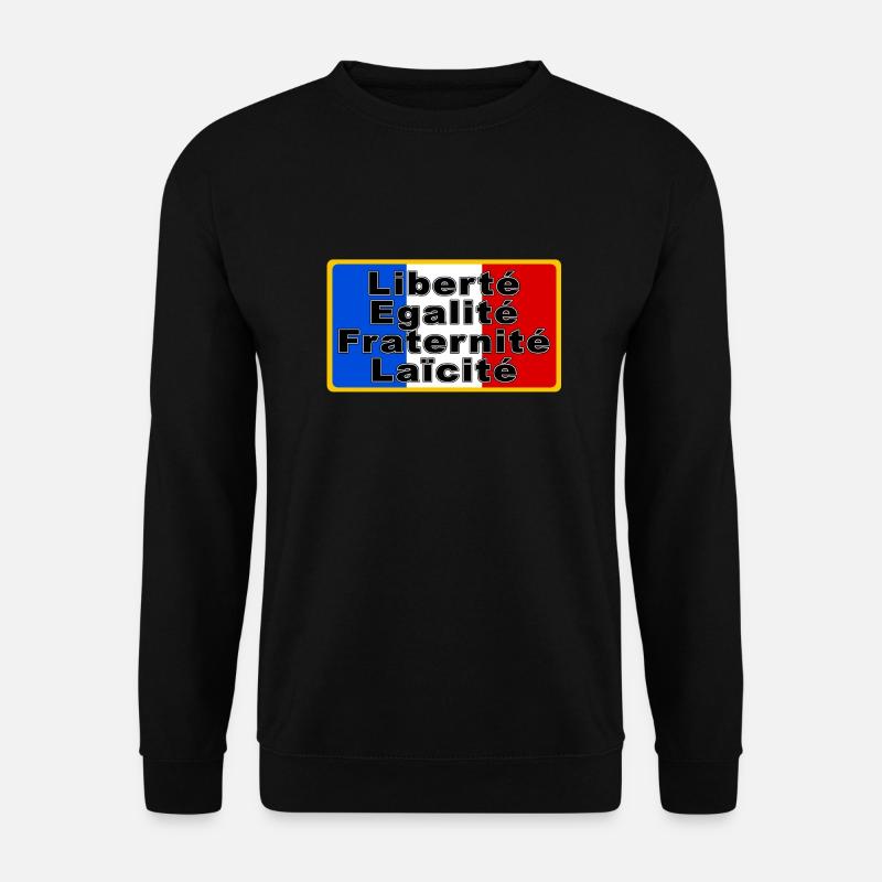 France Drapeau et devise - Sweat-shirt Unisexe - noir