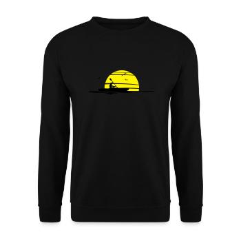 Sport - Paddeln 1er Sonne - Unisex Pullover - Schwarz - Vorne - Alina (178cm) & Michal (187cm)