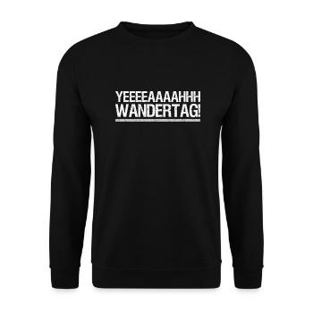 Couple - yeah Wandertag - Unisex Pullover - Schwarz - Vorne - Alina (178cm) & Michal (187cm)