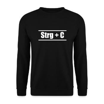 Strg C Strg V Elktern Kind Partnerloook - Unisex Pullover - Schwarz - Vorne - Alina (178cm) & Michal (187cm)