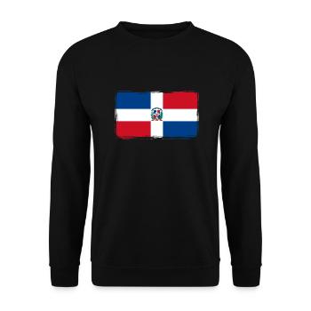 République dominicaine Drapeau Dom Rep Drapeau - Sweat-shirt Unisexe - noir - Devant - Alina (178cm) & Michal (187cm)