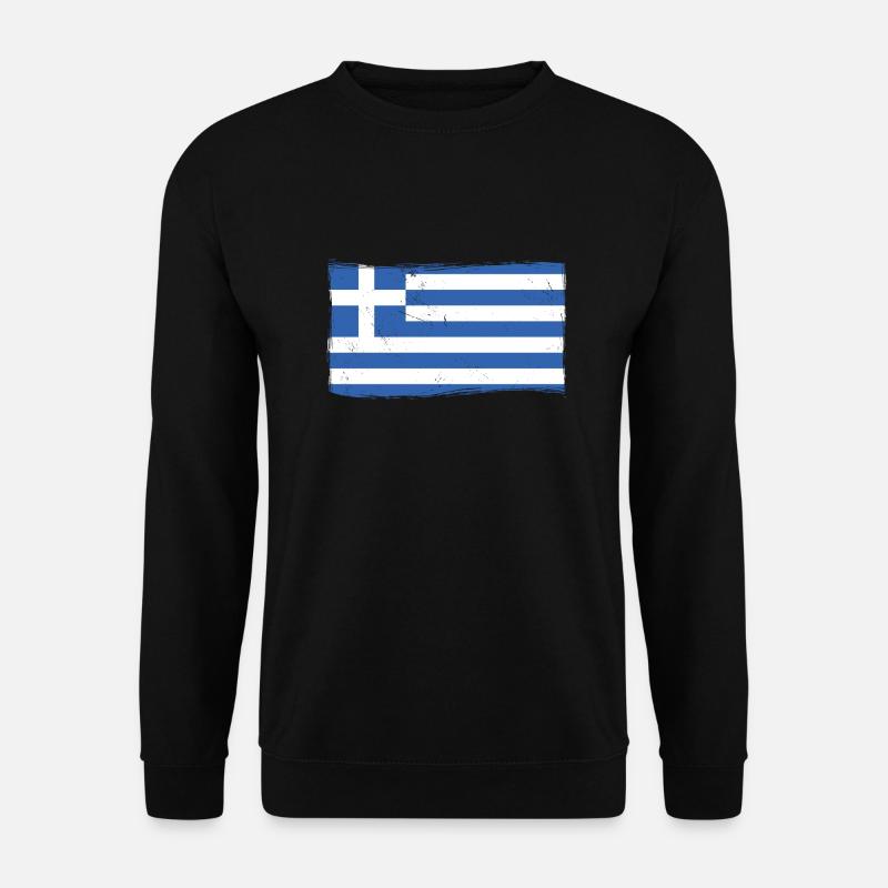 Grèce Drapeau Grec - Sweat-shirt Unisexe - noir