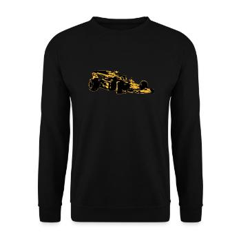 Rennwagen - Unisex Pullover - Schwarz - Vorne - Alina (178cm) & Michal (187cm)