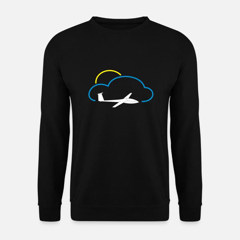 Glider Cloud Sun Gliding Gift Pilot - Unisex Sweatshirt - black