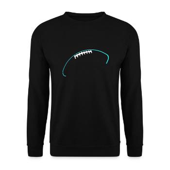 American Football Liebe Football Umriss - Unisex Pullover - Schwarz - Vorne - Alina (178cm) & Michal (187cm)