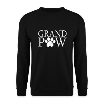 grandpaw funny - Unisex Sweatshirt - black - Front - Alina (178cm) & Michal (187cm)