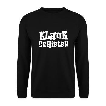 Klugscheißer klug Plattdeutsch platt deutsch - Unisex Pullover - Schwarz - Vorne - Alina (178cm) & Michal (187cm)