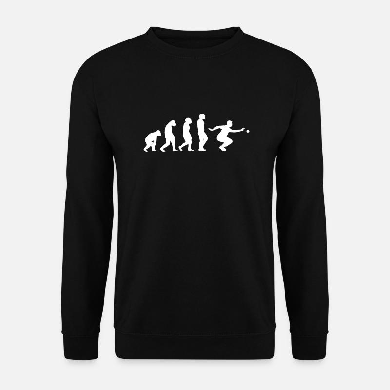 Boule Petanque Boccia Evolution Geschenkidee - Unisex Pullover - Schwarz