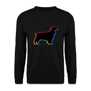 CMYK English Cocker Spaniel - Unisex Pullover - Schwarz - Vorne - Alina (178cm) & Michal (187cm)