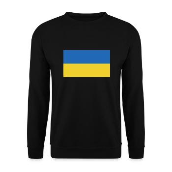ukraine flag - Unisex Sweatshirt - black - Front - Alina (178cm) & Michal (187cm)