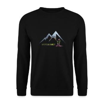 Bergfamilie - Unisex Pullover - Schwarz - Vorne - Alina (178cm) & Michal (187cm)